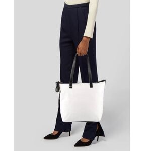 NWT Walter Baker x Curateur Canvas Vegan Leather Tote Weekender Carly Bag Preppy